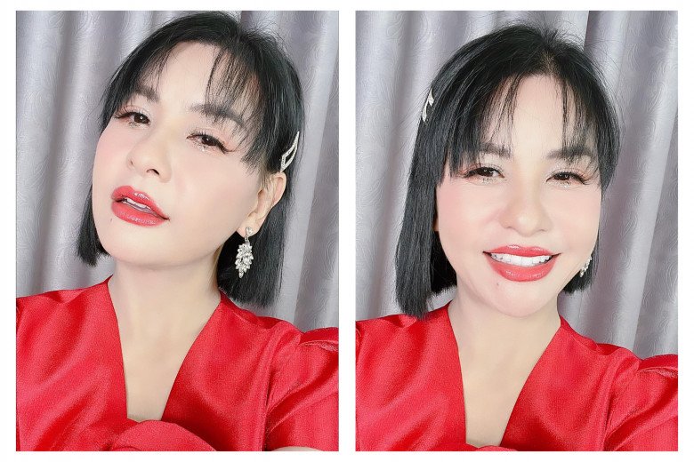 Cát Phượng có vẻ rất yêu thích màu đỏ. Cô thường diện những chiếc váy đỏ cùng tông trang điểm với đôi môi đỏ quyến rũ, tôn lên làn da trắng ngần.