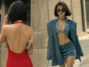 Xứng danh Nữ hoàng nội y, Ngọc Trinh khoe khung sườn cánh cung với bộ đồ hở trọn khúc giữa