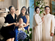 Giải trí - Ngọc Hân lộ vòng 2 kém thon 4 tháng sau đám cưới, Đỗ Mỹ Linh nhờ em bé che bụng khi chụp ảnh