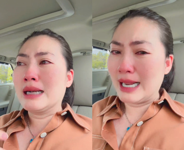 Diễn viên Ngọc Lan bật khóc nức nở vì nảy sinh mâu thuẫn với công ty bảo hiểm.