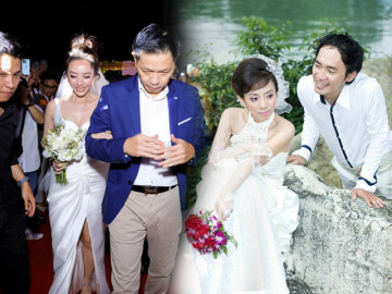 Thu Trang mặc váy cưới lần 2 bên người không phải Tiến Luật, U40 đẹp hơn thời trẻ, hút trăm người chụp lén