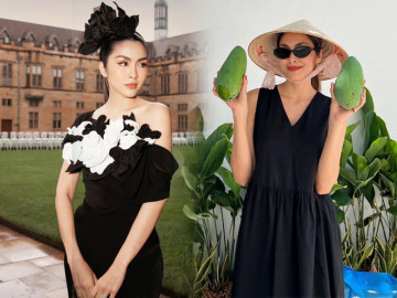 Tăng Thanh Hà biến hình trong 24 giờ, xinh đẹp như Công nương với chiếc đầm hờ hững