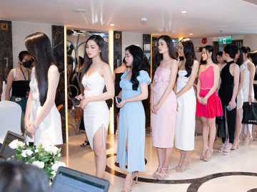 Dàn mỹ nữ bước vào ngày thi đầu tiên của Miss World Vietnam, nhan sắc ngoài không khác trên ảnh