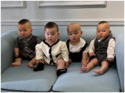 Bà bầu - Người mẹ "siêu trứng" lập kỷ lục cả 2 lần đều mang thai 4, nhìn đàn con vừa mừng vừa lo