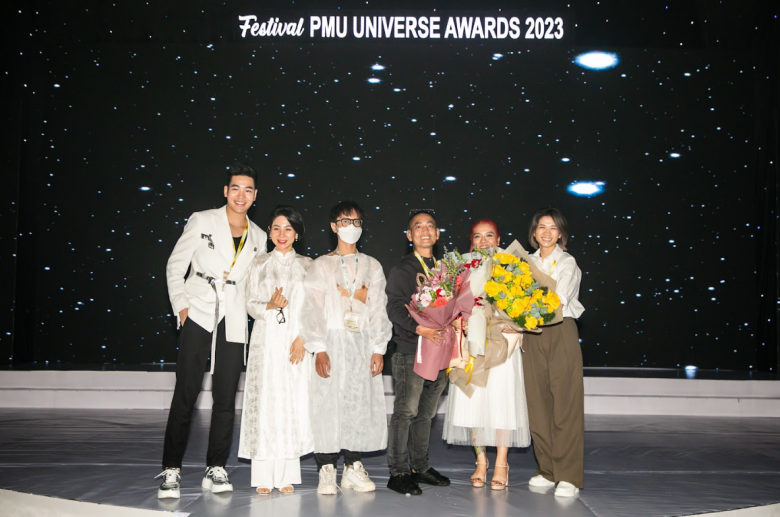 Nguyễn Mỹ Linh với “kỹ thuật Ink 2 Pink” độc đáo tại Festival PMU Universe Awards 2023 - 1