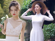 Thời trang - Xôn xao hình ảnh một nàng Hậu làm xấu áo dài vì để lộ nội y kém sang