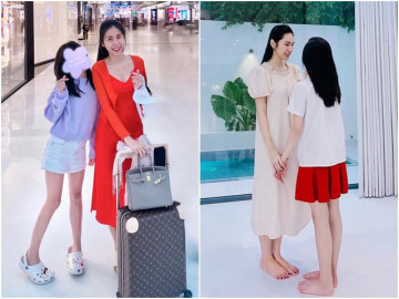 Thuỷ Tiên đăng ảnh khoe con gái sở hữu đôi chân kiếm Nhật, Công Vinh tự hào nhờ gen bố