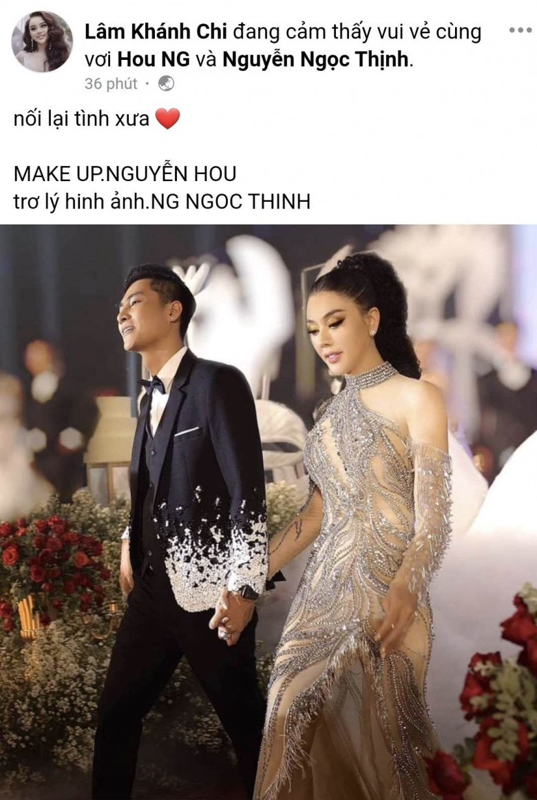 Lâm Khánh Chi thông báo nối lại tình xưa kèm theo đó là ảnh chụp với chồng cũ Phi Hùng.