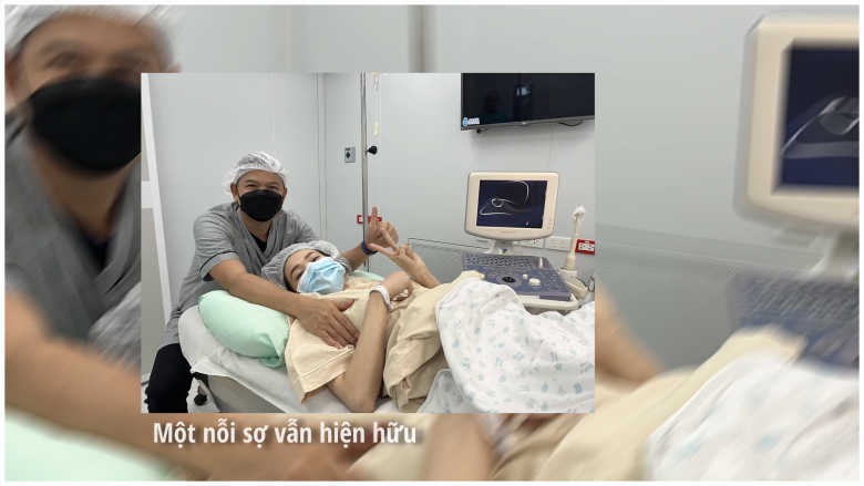 Người đẹp cảm thấy may mắn vì có chồng luôn bên cạnh động viên.