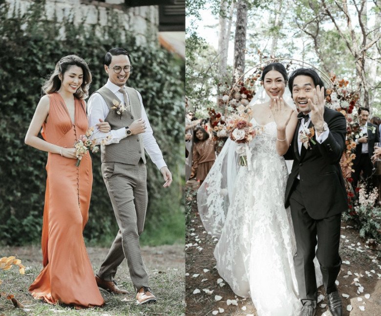 Vợ chồng Tăng Thanh Hà - Louis Nguyễn là những khách mời đặc biệt, gây chú ý khi xuất hiện trong đám cưới của Kathy Uyên.