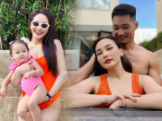 Làm đẹp - Về dáng sau sinh, Bảo Thanh diện bikini "điêu khắc" đường cong, chồng bên cạnh mải mê ngắm