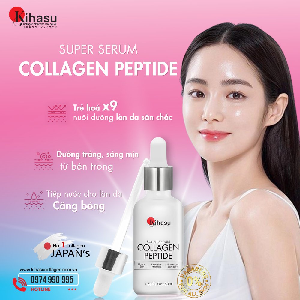 “Siêu phẩm” Serum collagen peptide KIHASU giúp trẻ hoá, trắng da, giảm thâm nám chỉ sau 8 tuần? - 1