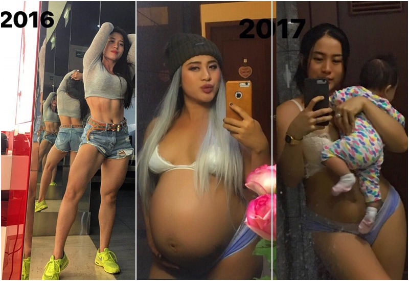 Trong một chia sẻ hiếm hoi, người đẹp từng tiết lộ  lúc mang bầu con gái cô đã tăng khá nhiều cân, gần 30 kg khiến cân nặng bản thân chạm mốc 84 kg.
