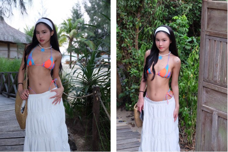 Tuy nhiên, trái ngược với gương mặt ngọt ngào, Thu Anh lại sở hữu phong cách vô cùng quyến rũ.