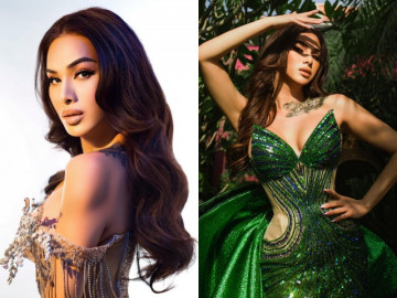 Học trò Mai Ngô mang áo dài họa tiết hoa sen đi thi quốc tế