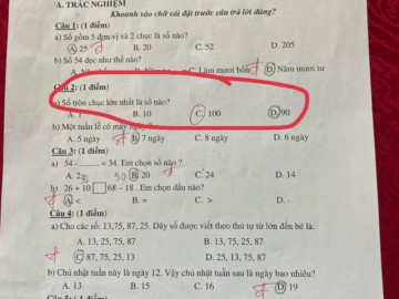 Bài toán lớp 1 tưởng dễ mà gây tranh cãi trên MXH: Cô giáo đã giải thích nhưng phụ huynh vẫn thắc mắc, "đăng đàn" hỏi đáp án
