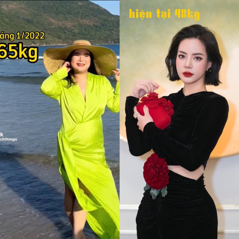 Không những thay đổi ngũ quan gương mặt mà nữ doanh nhân còn nỗ lực ép kí, từ tháng 1 năm 2022 và đến hiện tại, cô đã giảm tới 17kg. So sánh ảnh cũ, ảnh mới cứ như thể 2 con người khác nhau.