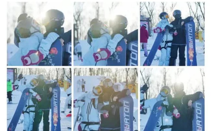 Tháng 4 vừa rồi, Dương Dương và Vương Sở Nhiên cũng từng bị một fan cứng tung loạt ảnh có cử chỉ thân mật tại khu trượt tuyết. Dù cả hai trùm kín bưng, nhưng nhiều người đã soi ra được một số bộ phận của 2 nhân vật trong ảnh bị lộ ra ngoài.

