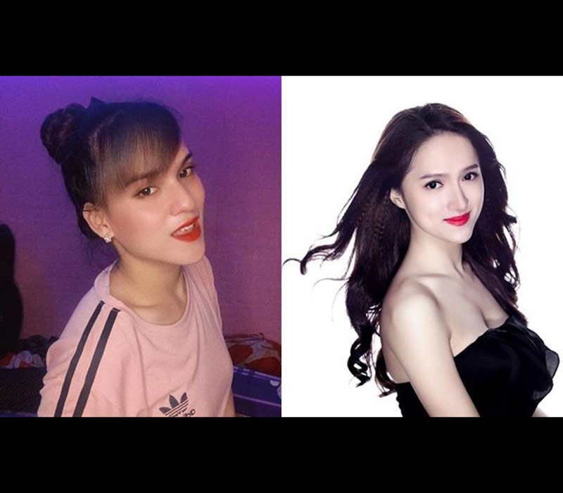 So sánh hình ảnh của 2 người đẹp, không ngoa khi cho rằng Anh Vy là bản sao hoàn hảo của Hoa hậu Hương Giang, từ làn da trắng mịn, gương mặt sắc sảo và nụ cười tươi tắn. 
