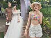 Thời trang - "Đệ nhất hot girl Vbiz" về quê ăn cưới, mặc kín từ đầu đến chân vẫn khoe đường cong trập trùng