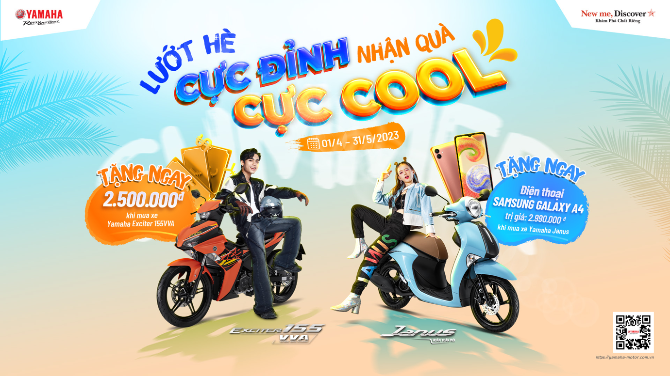 Chương trình khuyến mãi “Lướt hè cực đỉnh - Nhận quà cực cool của Yamaha