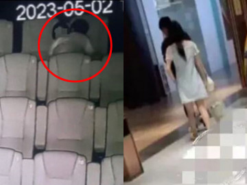 Đôi nam nữ bị lên án vì ngang nhiên mây mưa trong rạp chiếu phim tối, camera ghi lại từng chuyển động