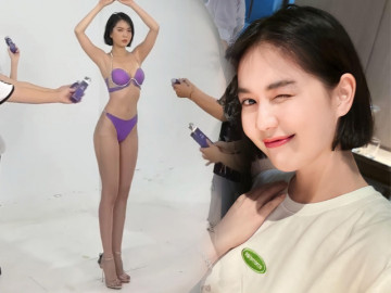 Đâu phải tự nhiên Ngọc Trinh đẹp, vào hậu trường thấy cả dàn đồng nghiệp nam mới hiểu