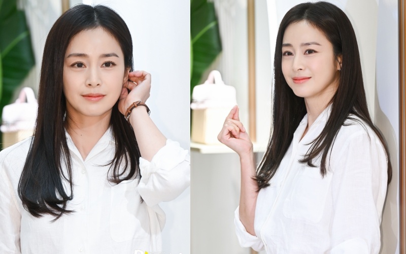 Không thể phủ nhận dù đã ngoài 40 và qua 2 lần sinh nở nhưng Kim Tae Hee vẫn sở hữu diện mạo nổi bật, làn da trắng mịn màng.
