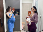 Bà bầu - 2 lần mang bầu của HLV Gym nóng bỏng: Lần 1 phải đau đớn bỏ thai, lần 2 mạnh mẽ vượt qua “cửa sinh” an toàn