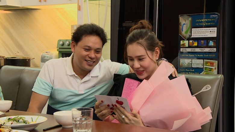 Ông xã nữ diễn viên làm vợ xúc động.