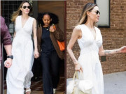 Giải trí - Con gái nuôi tháp tùng Angelina, nữ minh tinh đẹp như nữ thần nếu không lộ bàn tay đáng sợ