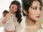 Làm đẹp - Lấy thiếu gia Phan Thành, tiểu thư lá ngọc cành vàng làm mẹ bỉm "đầu bù tóc rối", ảnh mặt hoa da phấn bất ngờ