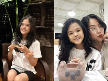 Con gái Lý Phương Châu trổ dáng chân dài như thiếu nữ ở tuổi 12, gương mặt y đúc Lâm Vinh Hải