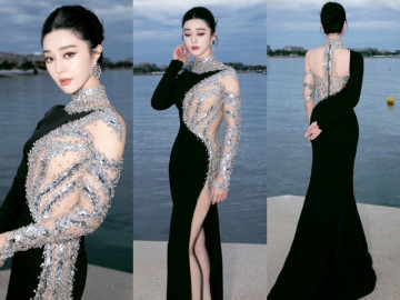 Bị hắt hủi tại quê nhà nhưng đại thắng tại Cannes, Phạm Băng Băng hóa viên kim cương đen trong đêm tiệc