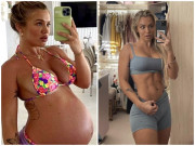 Bà bầu - Kinh ngạc với vòng eo của bà mẹ 3 con được gần 17 triệu người theo dõi