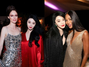 Đến Cannes, Phạm Băng Băng hóa đóa hồng nhung, được siêu mẫu quốc tế ưu ái