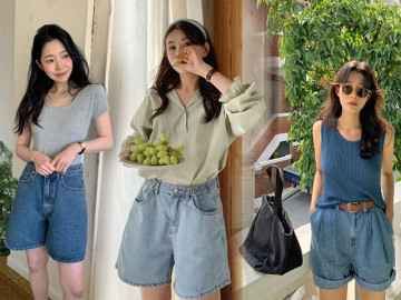 4 kiểu áo hợp cạ với quần short jeans, chị em nên mua gấp