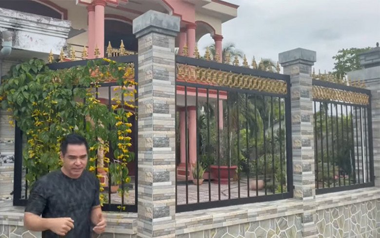 Biệt thự gây chú ý tại quê nhà Vĩnh Long của Trung Dũng. (Ảnh: Chụp màn hình)