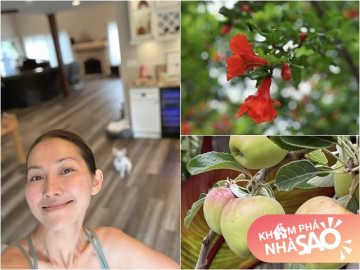 Sống an yên ở Mỹ trong ngôi nhà mơ ước, Kim Hiền khoe khu vườn phủ sương, đầy hoa thơm quả ngọt