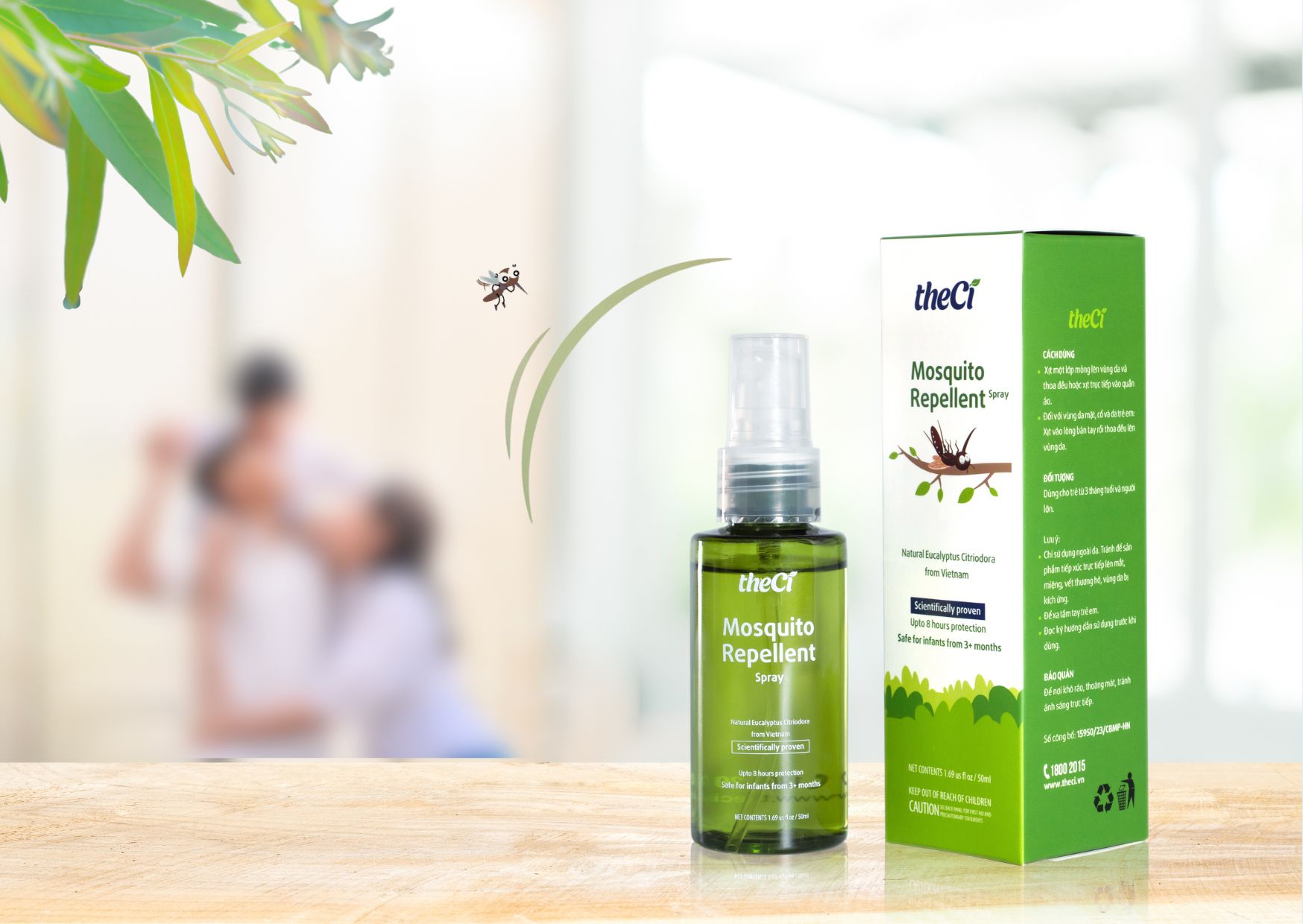 TheCi an toàn từ thiên nhiên giúp ngăn ngừa muỗi và côn trùng cho cả gia đình
