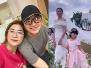 Thời trang - Lấy chồng 2 năm chưa làm đám cưới, Trang Trần nay làm cô dâu lộng lẫy, nắm tay con gái vào lễ đường