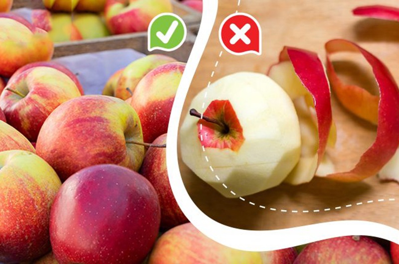 Để nhận được nhiều quercetin nhất có thể, hãy ăn táo chưa gọt vỏ vì chất này tập trung ở vỏ táo hơn thịt táo.

