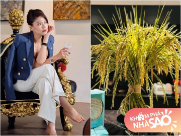 Góc sang chảnh trong biệt thự của nữ BTV giàu nhất nhì VTV: Chiếc ghế như ngai vàng, cắm cả hoa và... lúa