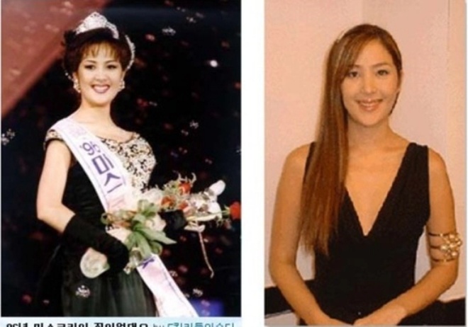 Lee Ji Ahn khi đăng quang hoa hậu bị chê vì quá sắc sảo.