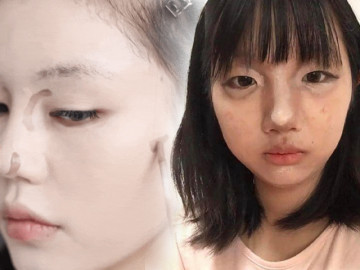 Học theo các tỷ tỷ Cbiz đánh khối mặt thanh thoát, cô gái nhận về giao diện lem luốc như tranh sơn dầu