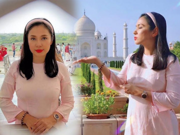 Việt Nam có một minh tinh màn bạc U55 vẫn trẻ đẹp, mặc áo bà ba đi chùa ở Ấn