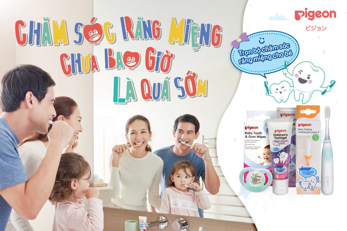 Chăm sóc răng miệng cho bé chưa bao giờ là quá sớm