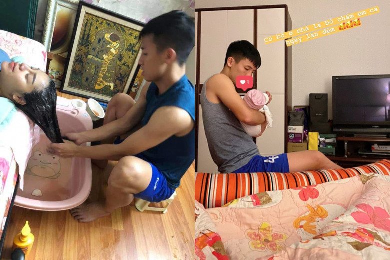 Trung vệ Bùi Tiến Dũng nổi tiếng là người chồng, ông bố quốc dân.