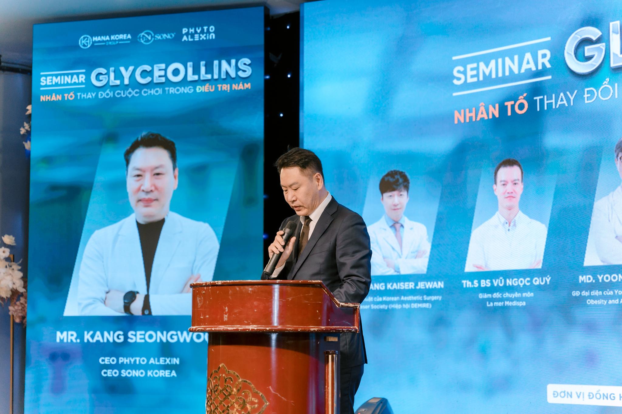 Đại diện Công ty PHYTO ALEXIN - công ty sở hữu thương hiệu Sono, giám đốc Kang Seong Wook