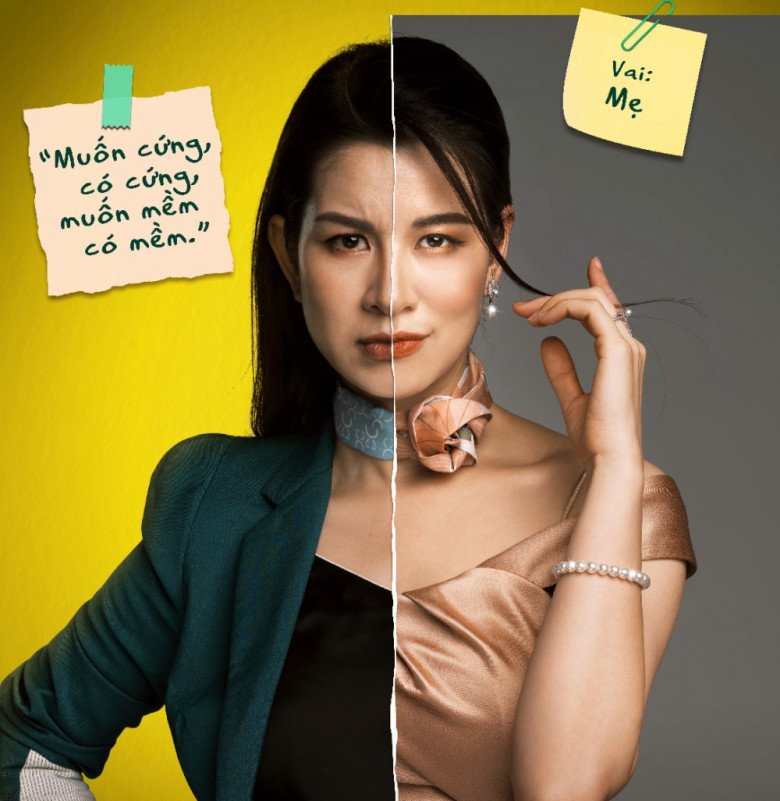 Song hành với Tuấn Tú là nữ diễn viên Lưu Huyền Trang trong vai bà xã của anh - Diễm Hương.